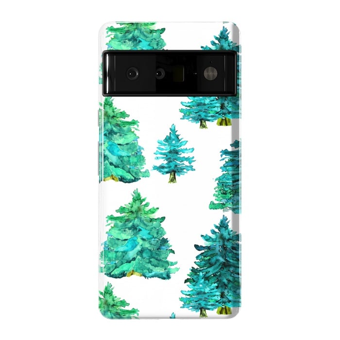 Pixel 6 Pro StrongFit christmas winter trees by haroulita