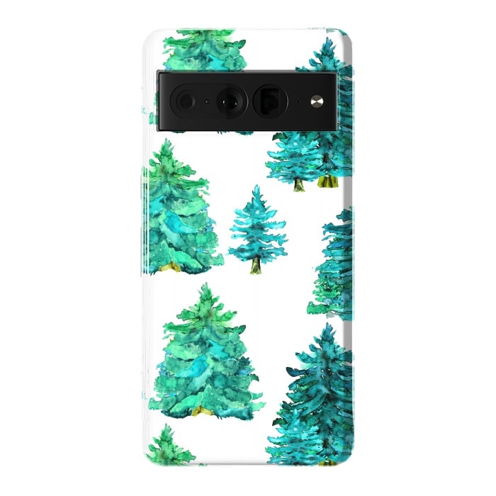 Pixel 7 Pro StrongFit christmas winter trees by haroulita