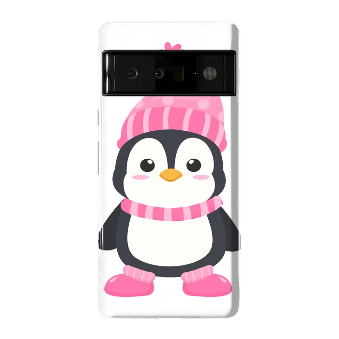 Pixel 6 Pro StrongFit cute pink penguin  by haroulita