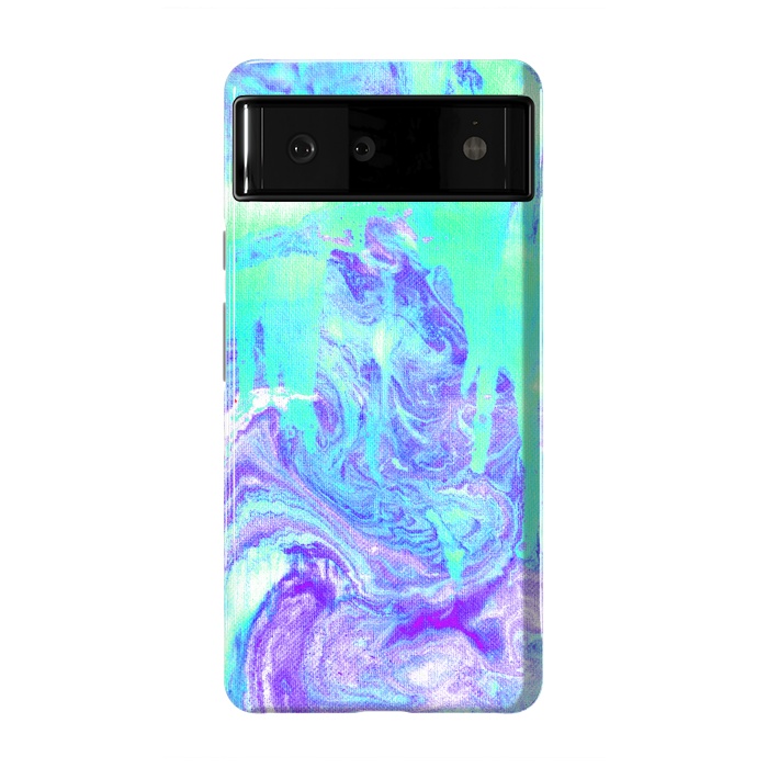 Pixel 6 StrongFit Melting Marble in Mint & Purple by Tangerine-Tane