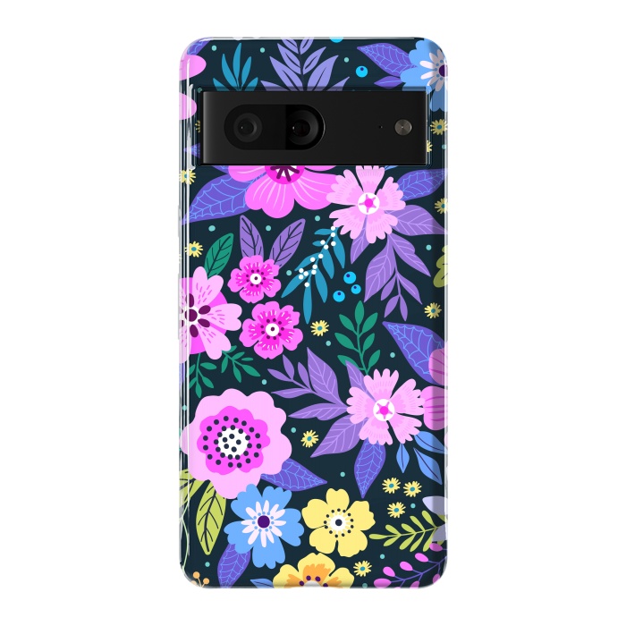 Pixel 7 StrongFit Pink Multicolor WildFlowers at Best by ArtsCase