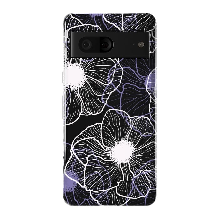 Pixel 7 StrongFit Anemones Wildflower Illustration G601 by Medusa GraphicArt