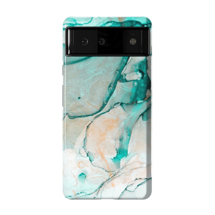 Pixel 6 StrongFit Tropical Green Marble by ArtsCase
