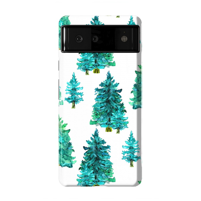 Pixel 6 StrongFit Christmas watercolor trees by haroulita
