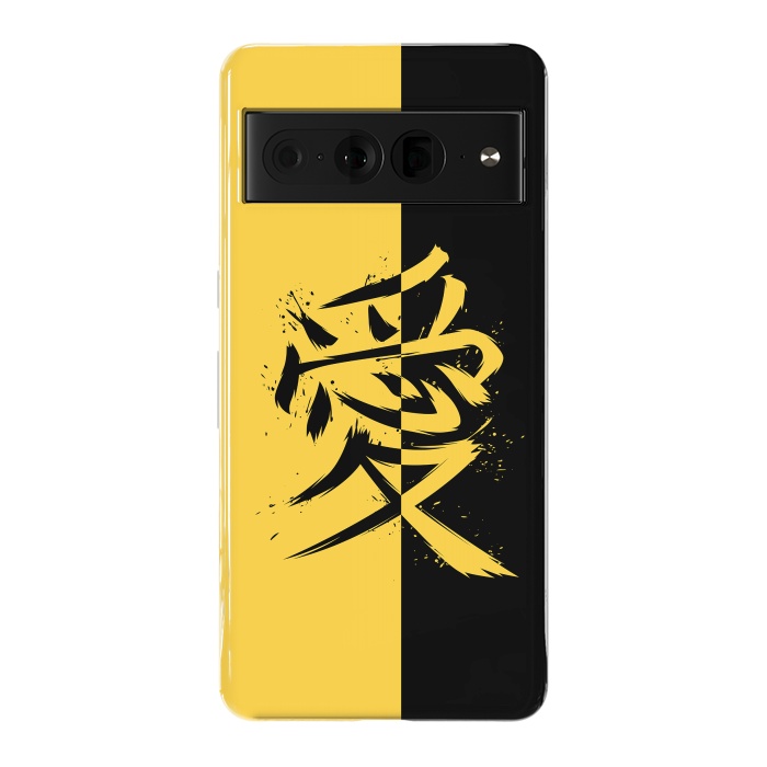 Pixel 7 Pro StrongFit Kanji yellow and black by Alberto