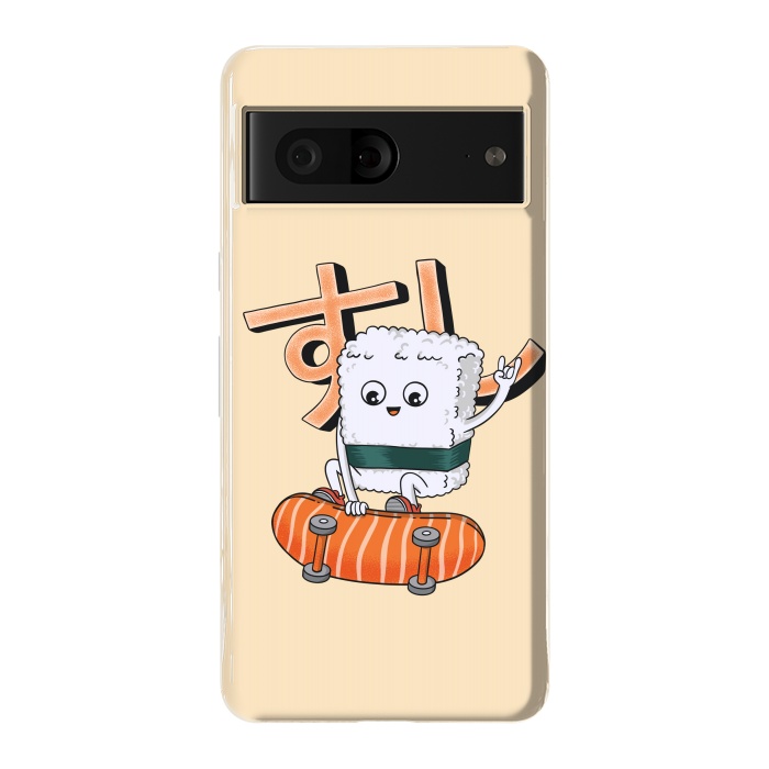 Pixel 7 StrongFit Sushi and skateboard by Coffee Man