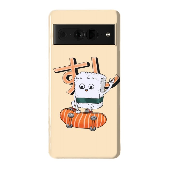Pixel 7 Pro StrongFit Sushi and skateboard by Coffee Man
