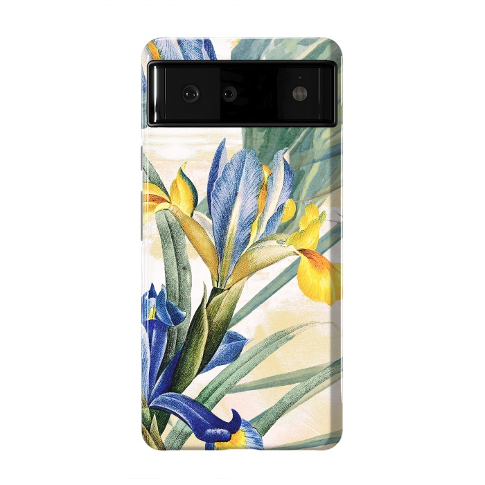 Pixel 6 StrongFit Elegant iris flowers - watercolor botanical illustration by Oana 