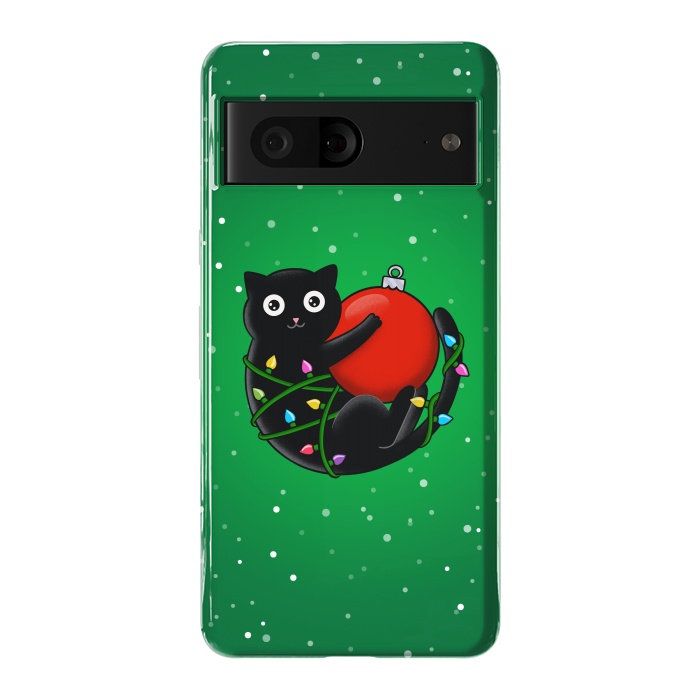 Pixel 7 StrongFit Cat and christmas by Coffee Man