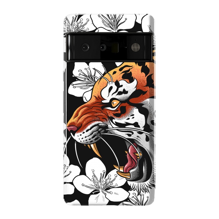 Pixel 6 Pro StrongFit Flowers Tiger by Alberto