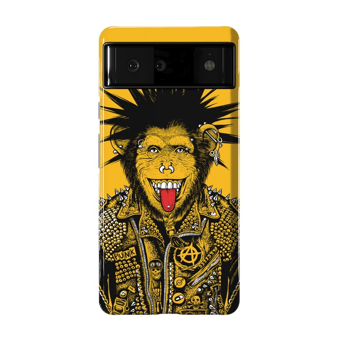 Pixel 6 StrongFit Yellow punk monkey by Alberto