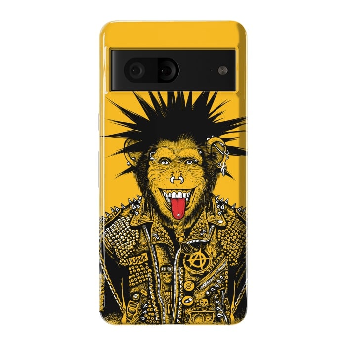 Pixel 7 StrongFit Yellow punk monkey by Alberto