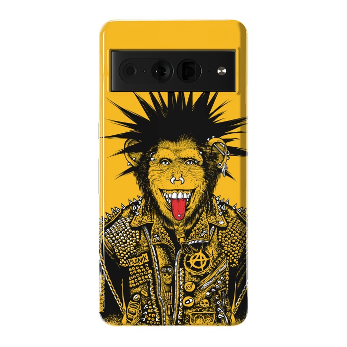 Pixel 7 Pro StrongFit Yellow punk monkey by Alberto