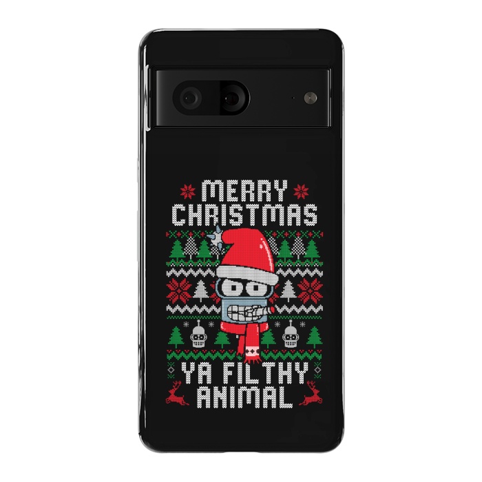 Pixel 7 StrongFit Merry Christmas Ya Filthy Animal by eduely