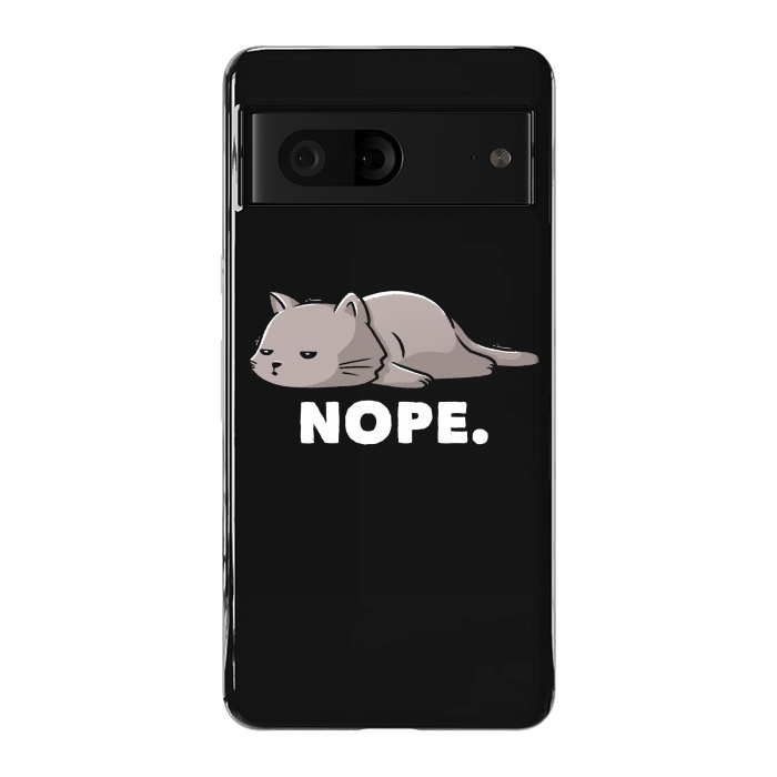 Pixel 7 StrongFit Nope Funny Cute Lazy Cat Gift by eduely