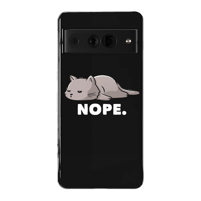 Pixel 7 Pro StrongFit Nope Funny Cute Lazy Cat Gift by eduely