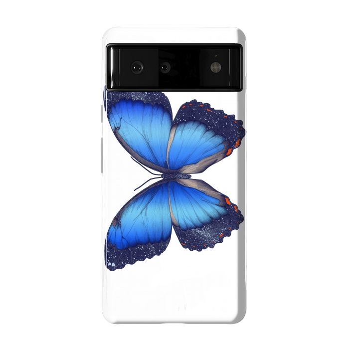 Pixel 6 StrongFit Cosmic Blue Butterfly by ECMazur 