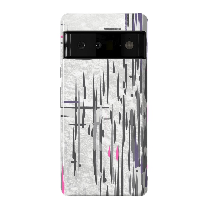 Pixel 6 Pro StrongFit Abstract pink and grey highlights  by Josie