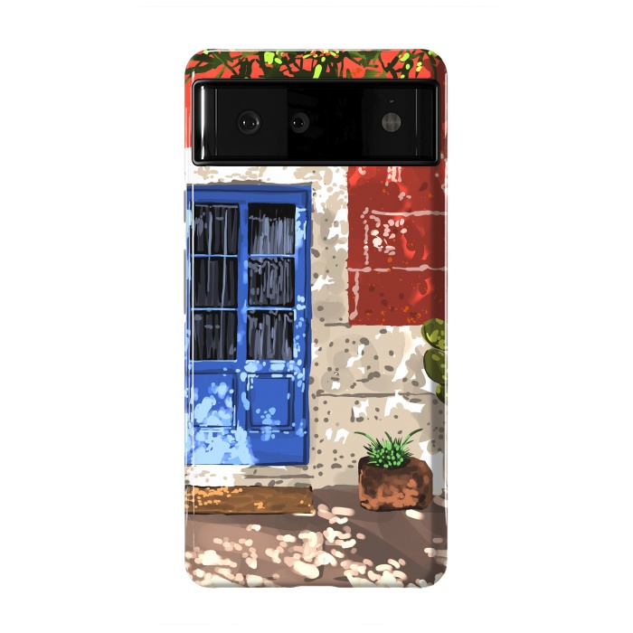 Pixel 6 StrongFit Intentful Living | Summer Architecture Travel Positivity | Optimism Good Vibes Bohemian House Door by Uma Prabhakar Gokhale