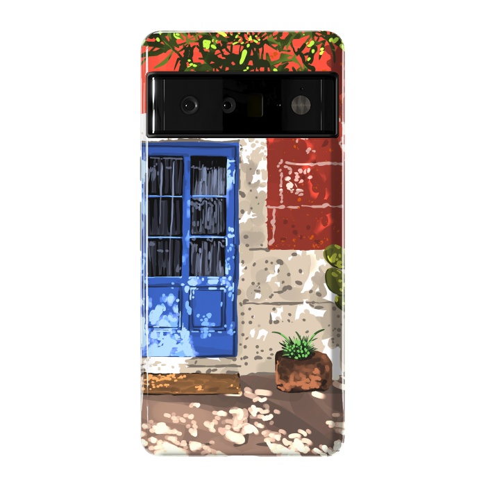 Pixel 6 Pro StrongFit Intentful Living | Summer Architecture Travel Positivity | Optimism Good Vibes Bohemian House Door by Uma Prabhakar Gokhale