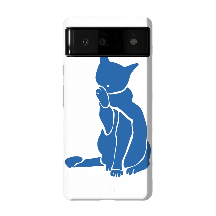 Pixel 6 StrongFit Matisse's Cat Var. 1 in Blue by ECMazur 
