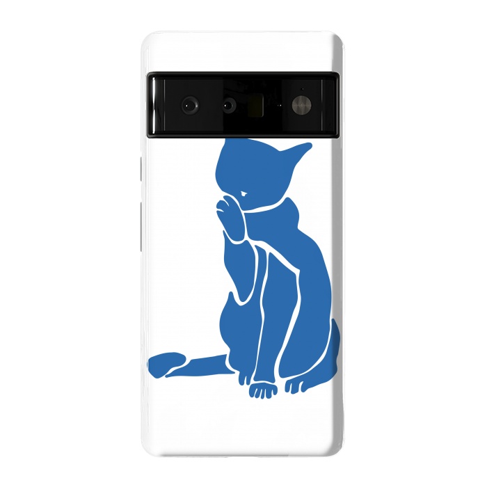 Pixel 6 Pro StrongFit Matisse's Cat Var. 1 in Blue by ECMazur 