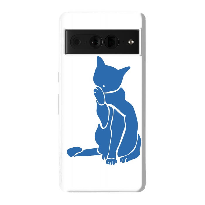 Pixel 7 Pro StrongFit Matisse's Cat Var. 1 in Blue by ECMazur 