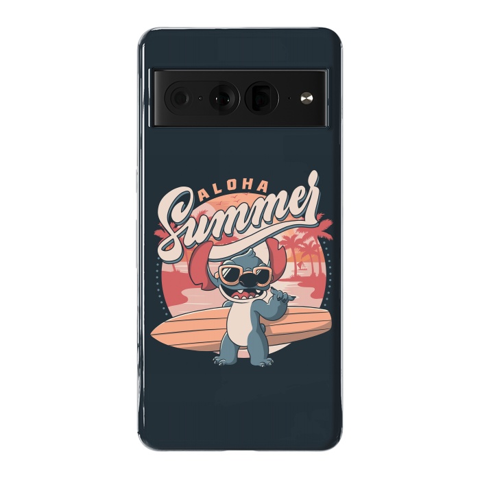 Pixel 7 Pro StrongFit Aloha Summer Funny Alien Beach by eduely