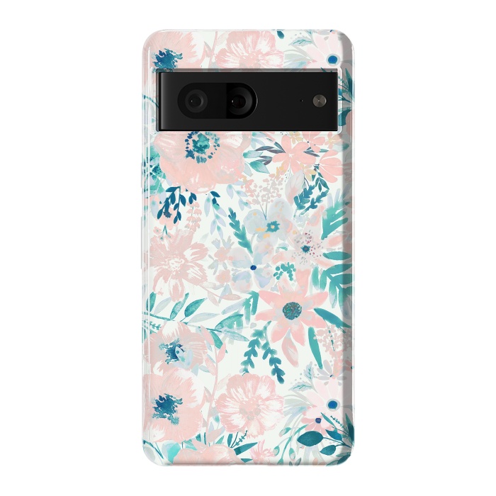 Pixel 7 StrongFit Watercolor wildflowers - petals and foliage pattern by Oana 