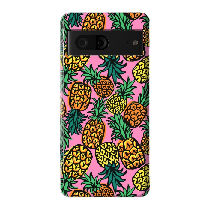 Pixel 7 StrongFit Tropical Pineapples by Laura Grant
