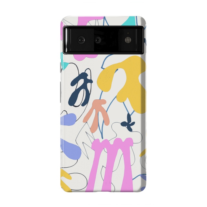 Pixel 6 StrongFit Colorful retro doodles - Matisse abstract pattern by Oana 