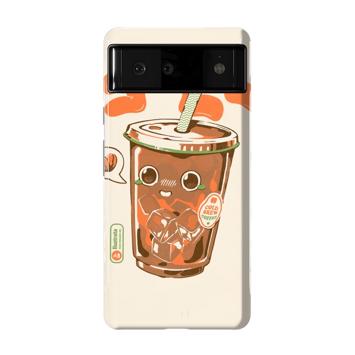 Pixel 6 StrongFit Cute Cold Brew Coffee  by Ilustrata