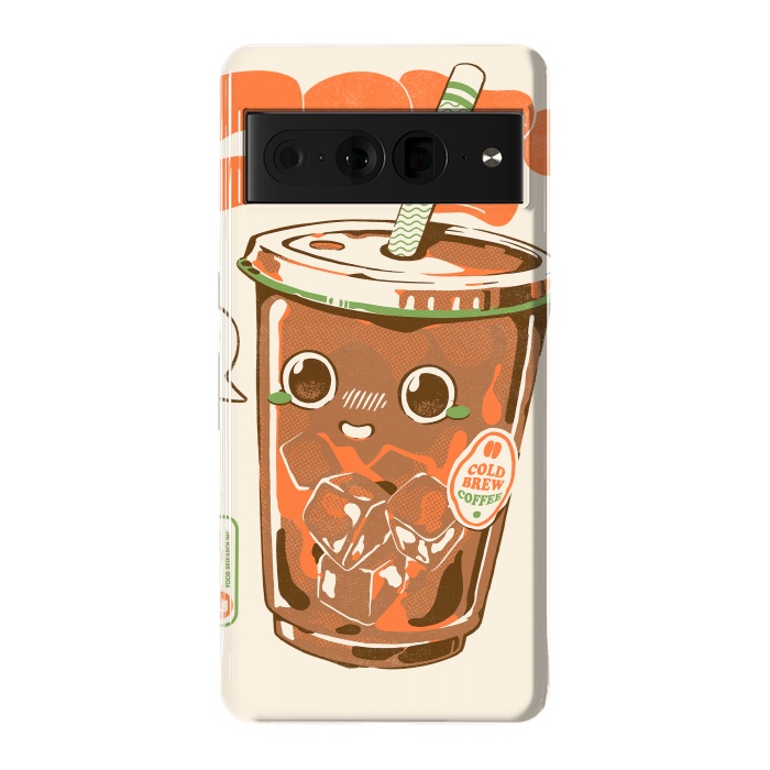 Pixel 7 Pro StrongFit Cute Cold Brew Coffee  by Ilustrata