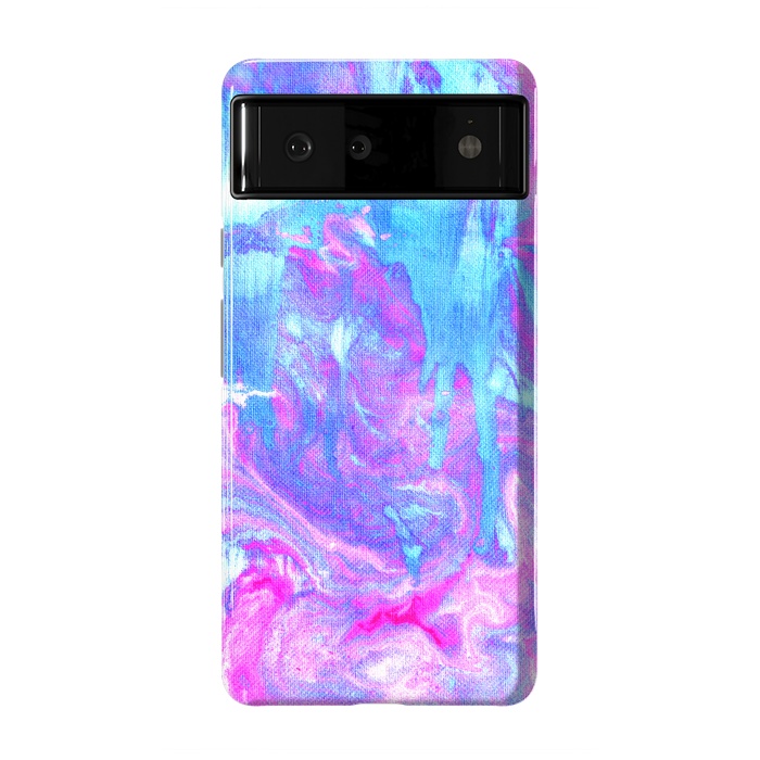 Pixel 6 StrongFit Melting Marble in Pink & Turquoise by Tangerine-Tane