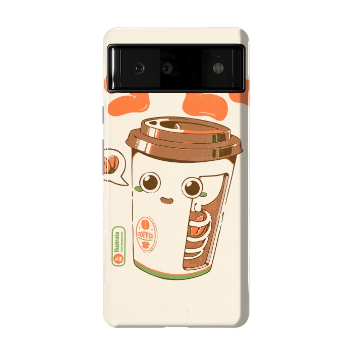 Pixel 6 StrongFit Cute Coffee x-Ray by Ilustrata