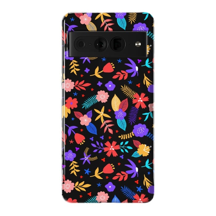 Pixel 7 Pro StrongFit Multicoulored Floral Design by ArtsCase