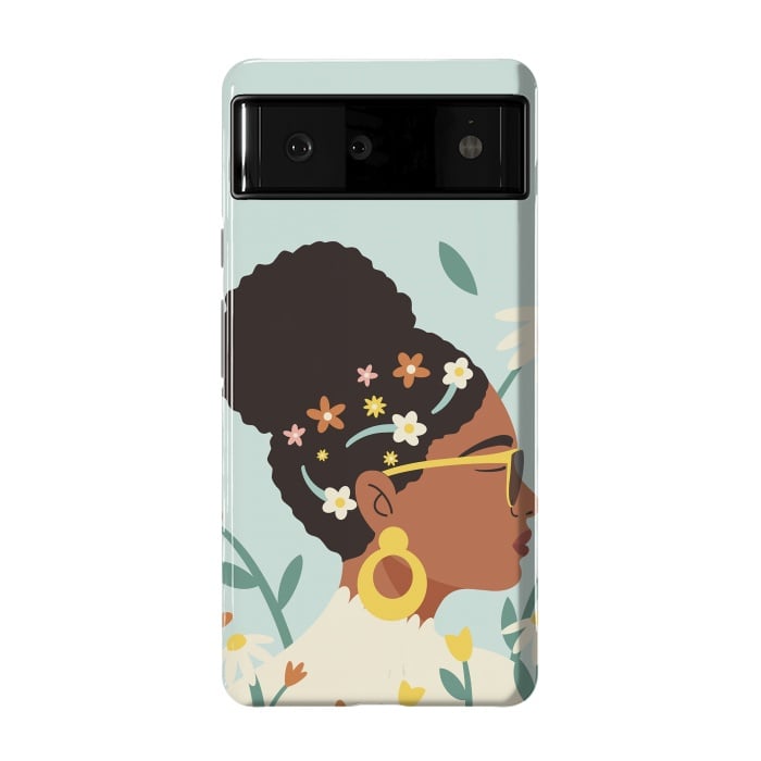 Pixel 6 StrongFit Spring Afro Girl by ArtPrInk