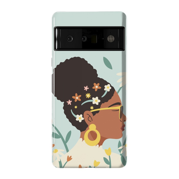 Pixel 6 Pro StrongFit Spring Afro Girl by ArtPrInk