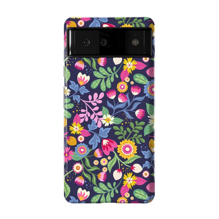 Pixel 6 StrongFit Bright Flowers Colors by ArtsCase
