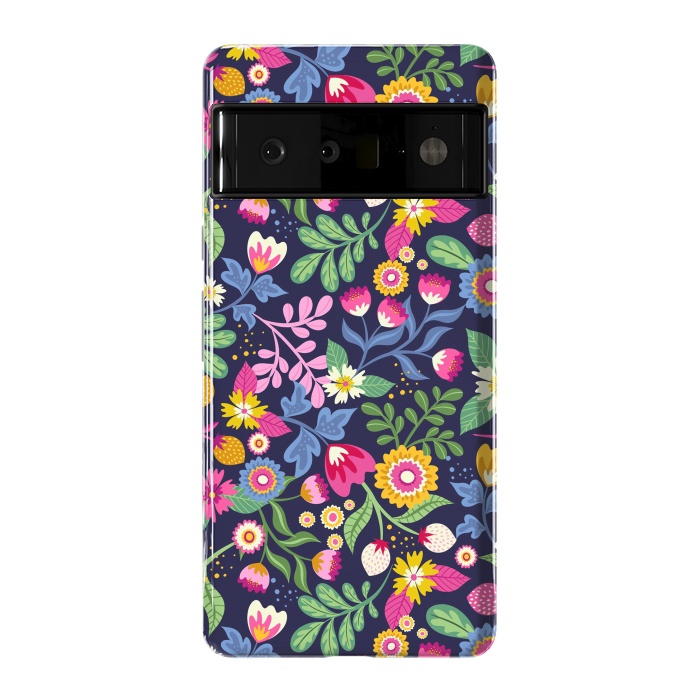 Pixel 6 Pro StrongFit Bright Flowers Colors by ArtsCase