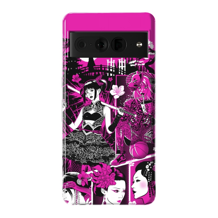 Pixel 7 Pro StrongFit pink geisha  by Alberto