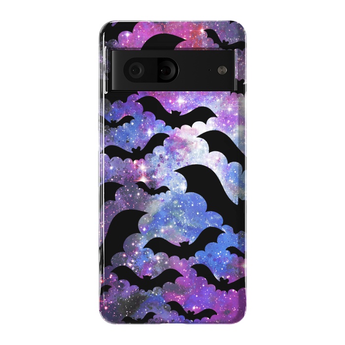 Pixel 7 StrongFit Flying bats and starry night sky - purple-blue night sky by Oana 