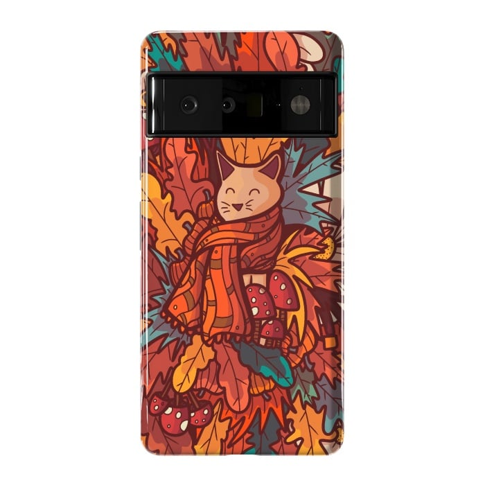 Pixel 6 Pro StrongFit Cosy autumn cat by Steve Wade (Swade)