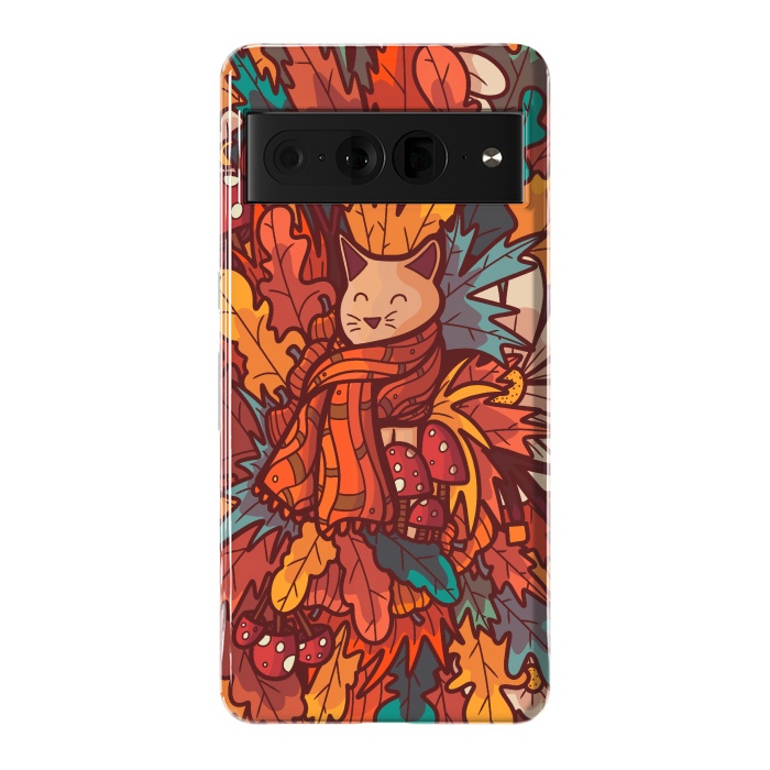 Pixel 7 Pro StrongFit Cosy autumn cat by Steve Wade (Swade)