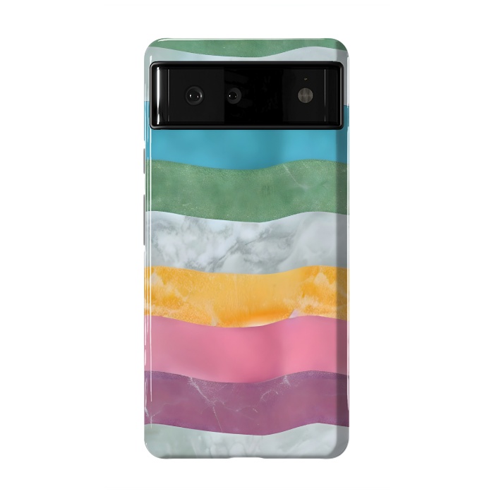 Pixel 6 StrongFit Colorful marble Waves  by Winston