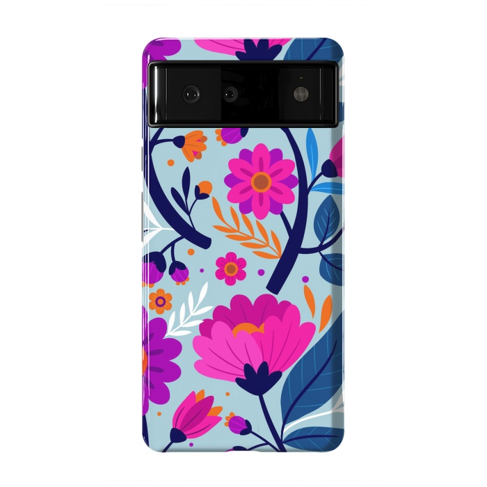 Pixel 6 StrongFit Colorful Exotic Floral Pattern by ArtsCase