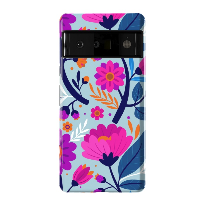Pixel 6 Pro StrongFit Colorful Exotic Floral Pattern by ArtsCase