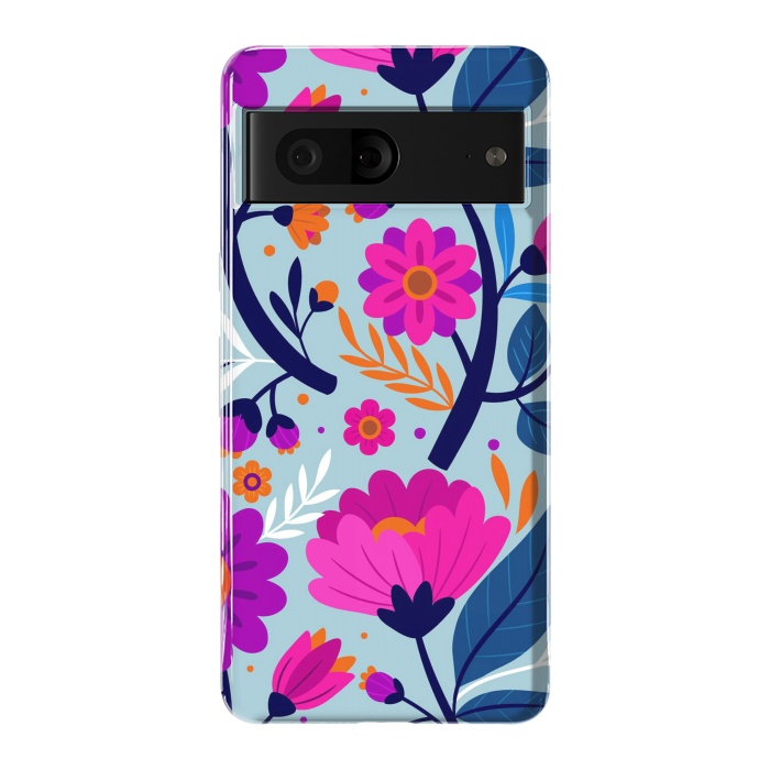 Pixel 7 StrongFit Colorful Exotic Floral Pattern by ArtsCase