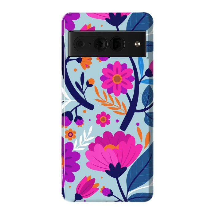 Pixel 7 Pro StrongFit Colorful Exotic Floral Pattern by ArtsCase