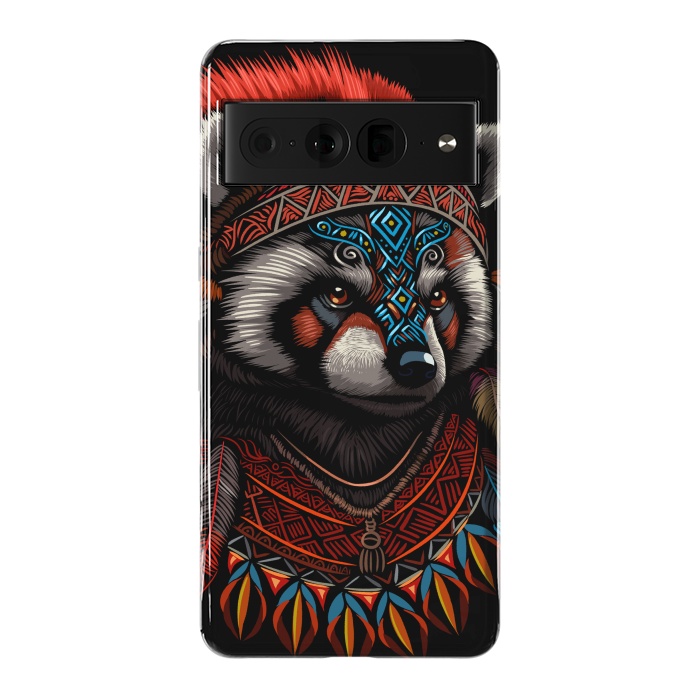 Pixel 7 Pro StrongFit Red panda Indian Chief by Alberto